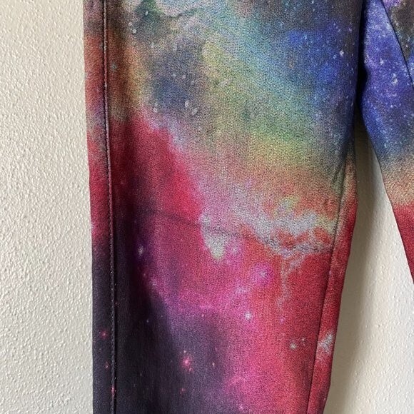 KanCan Skinny Stretch Black Rainbow Galaxy Astronomy Space Mid Rise Jeans Size 1 - Picture 14 of 14